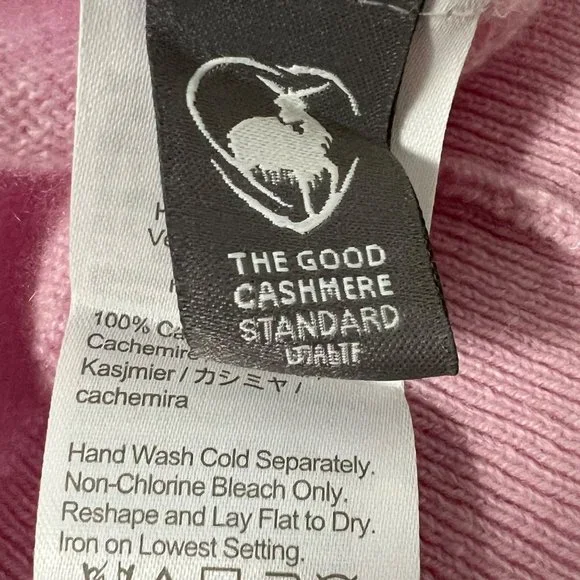 J Crew Womens Pink Cashmere Relaxed V Neck Sweater Heathered Peony size XXS - Picture 9 of 12